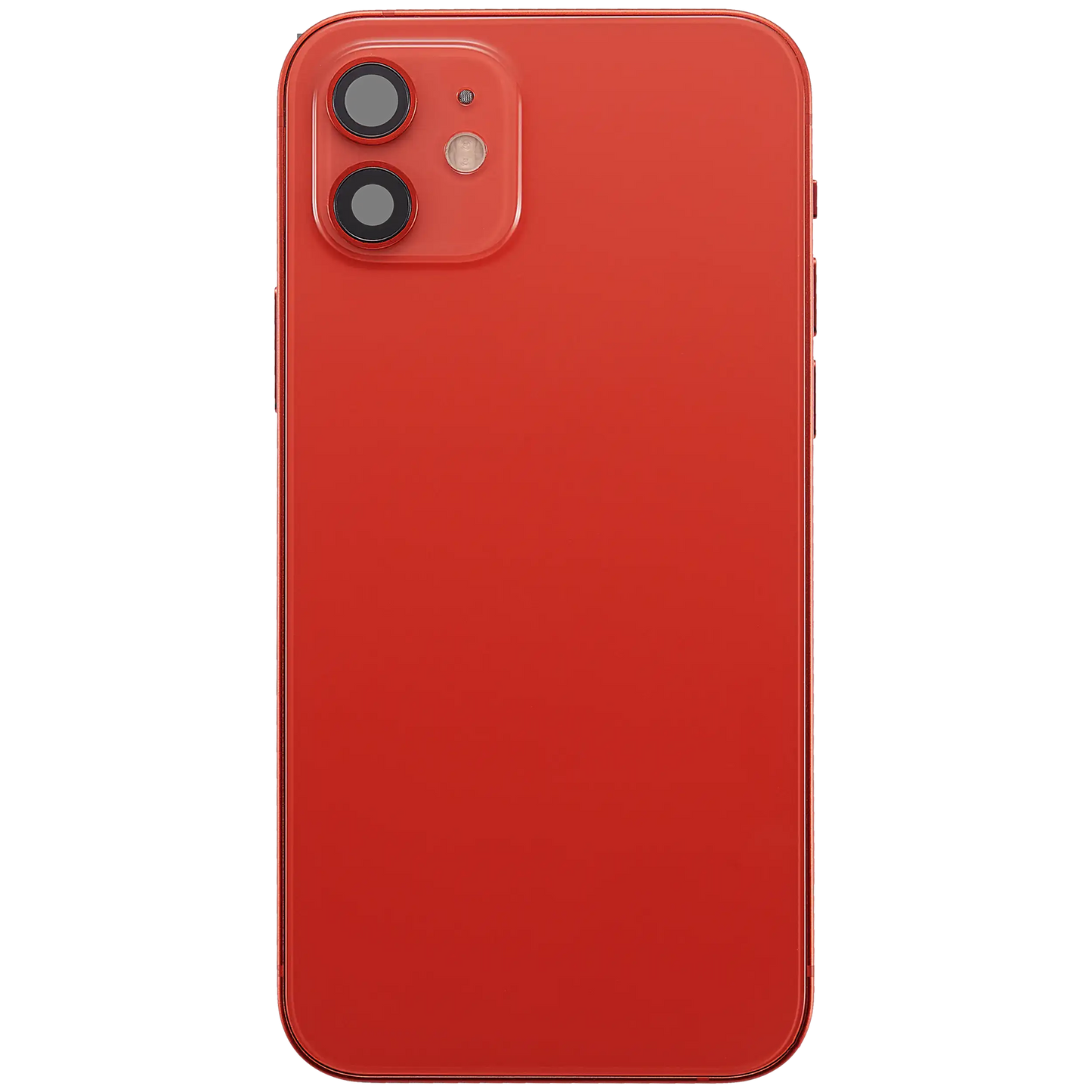 Back Housing W/ Charging Port Flex & Small Parts For iPhone 12 (US Version) (Used OEM Pull: Grade C) (Red)