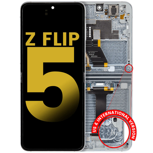 Inner OLED Assembly With Frame For Samsung Galaxy Z Flip 5 5G (US & International) (Refurbished) (Blue) - View 1 | TechDrip Canada