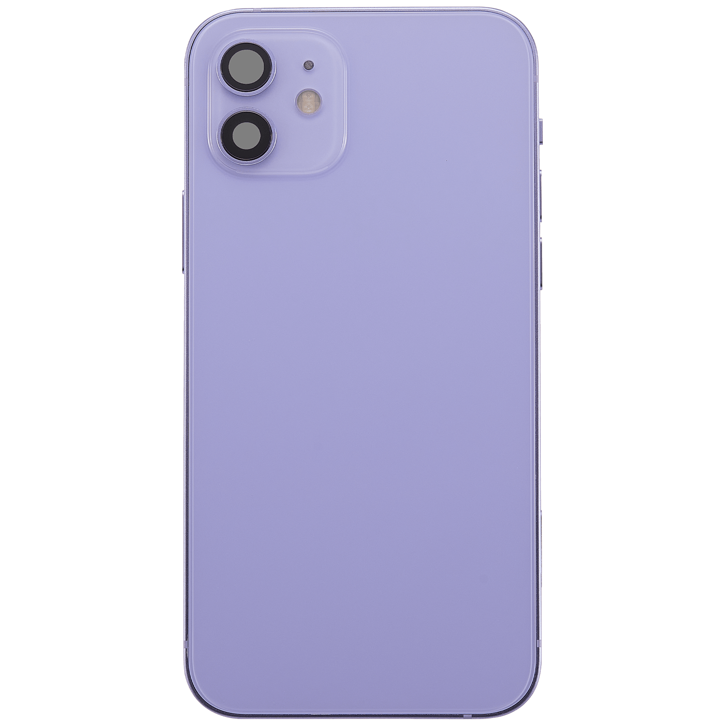 Back Housing W/ Charging Port Flex & Small Parts For iPhone 12 (US Version) (Used OEM Pull: Grade C) (Purple)