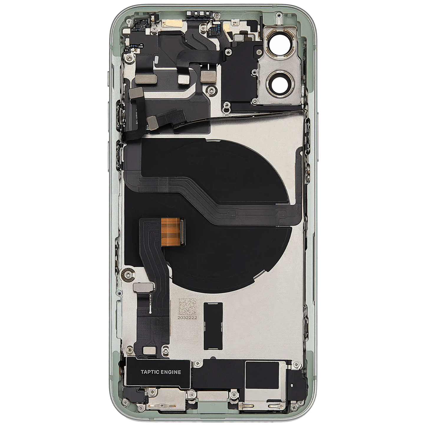 Back Housing W/ Charging Port Flex & Small Parts For iPhone 12 (US Version) (Used OEM Pull: Grade C) (Green)