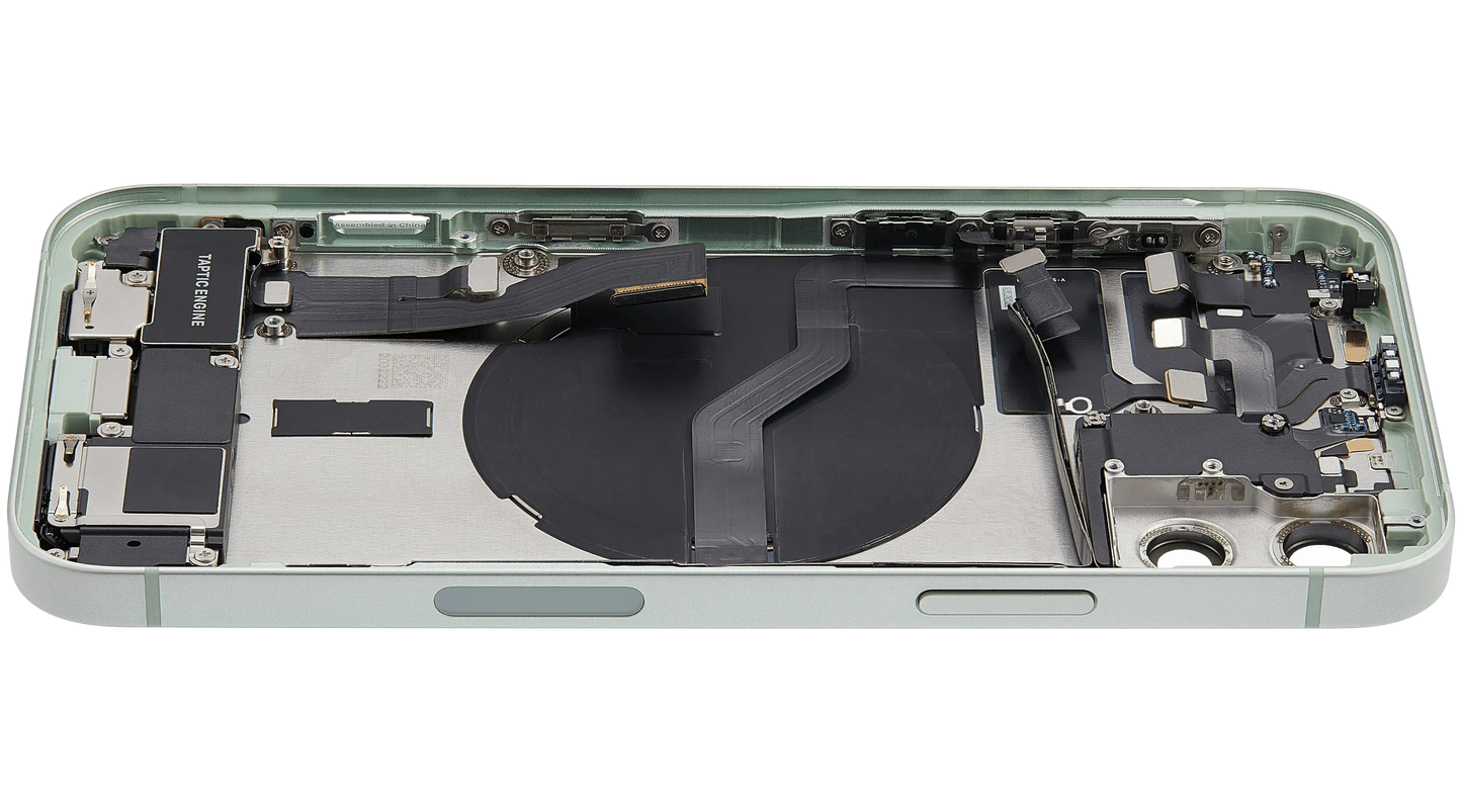 Back Housing W/ Charging Port Flex & Small Parts For iPhone 12 (US Version) (Used OEM Pull: Grade C) (Green)