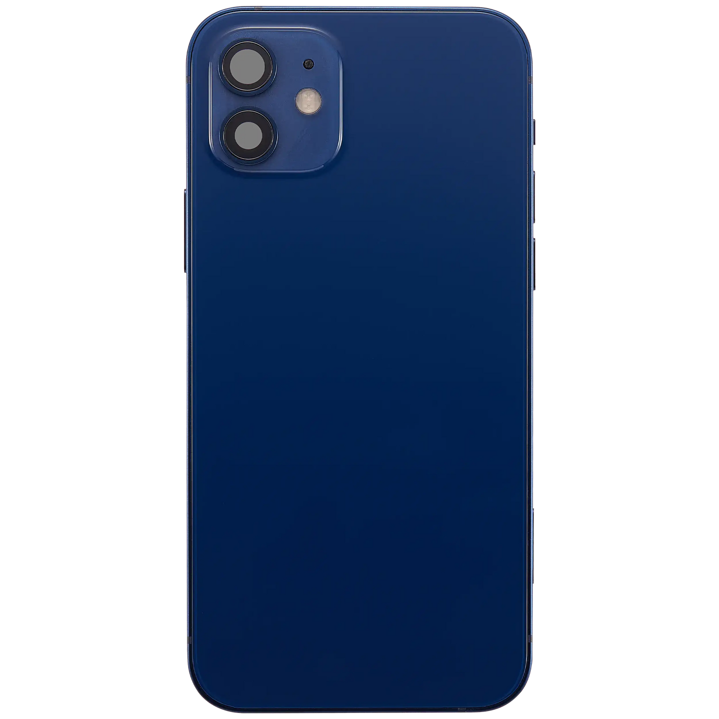 Back Housing W/ Charging Port Flex & Small Parts For iPhone 12 (US Version) (Used OEM Pull: Grade B) (Blue)