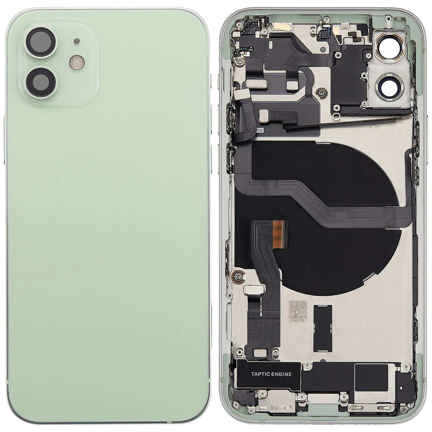 Back Housing W/ Charging Port Flex & Small Parts For iPhone 12 (EU / Global Version) (Used OEM Pull: Grade B) (Green)