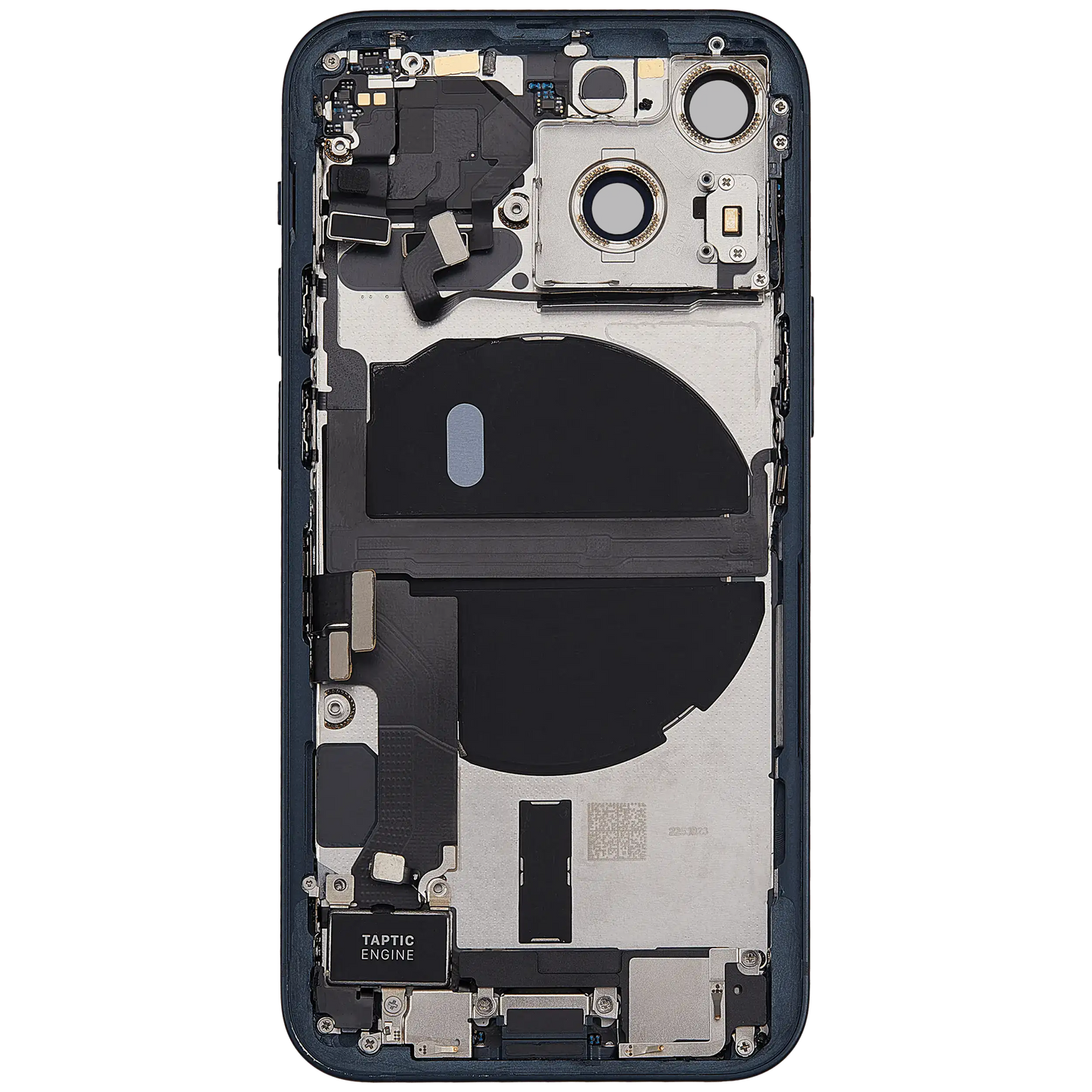 Back Housing W/ Charging Port Flex & Small Parts For iPhone 13 Mini (US Version) (Used OEM Pull: Grade B) (Midnight)