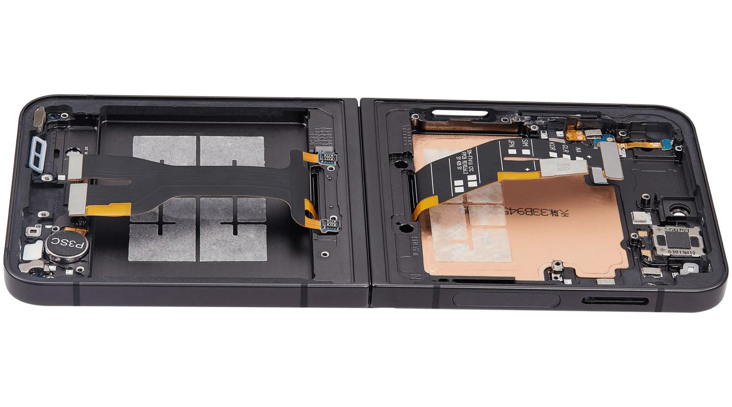 Inner OLED Assembly With Frame Compatible For Samsung Galaxy Z Flip 6 5G (F741) (US & International) (Aftermarket) (Black)