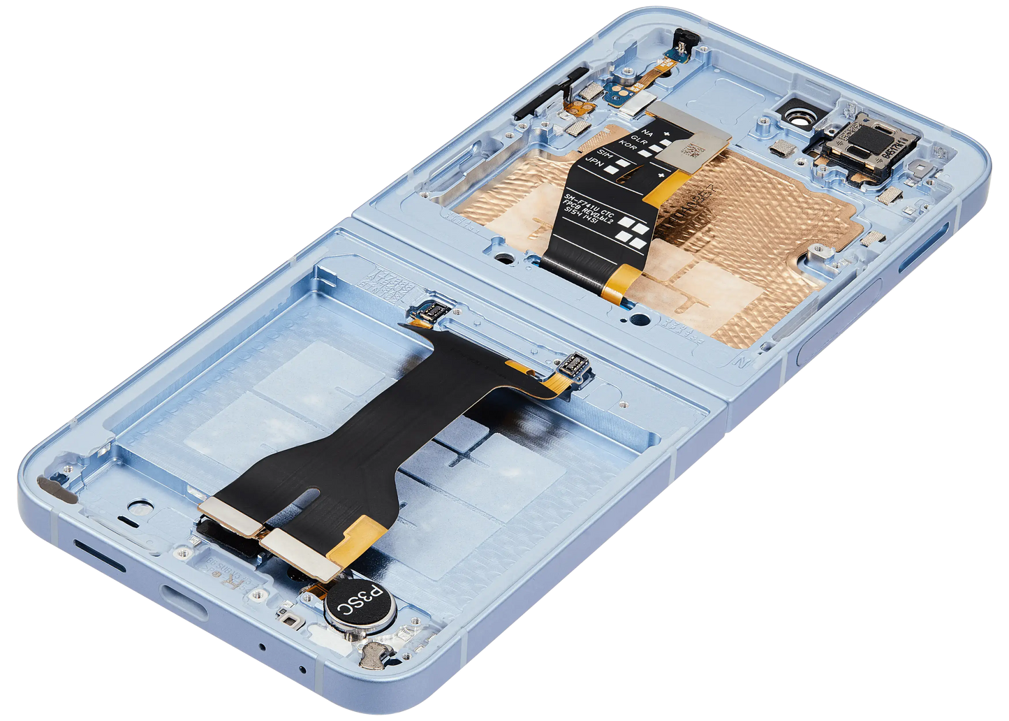 Inner OLED Assembly With Frame Compatible For Samsung Galaxy Z Flip 6 5G (F741) (US & International) (Aftermarket) (Blue)