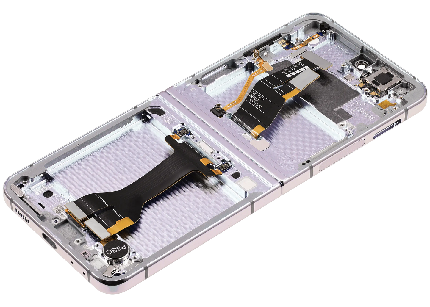 Inner OLED Assembly With Frame Compatible For Samsung Galaxy Z Flip 5 5G (F731) (US & International) (Aftermarket) (Lavender) - View 2 | TechDrip Canada