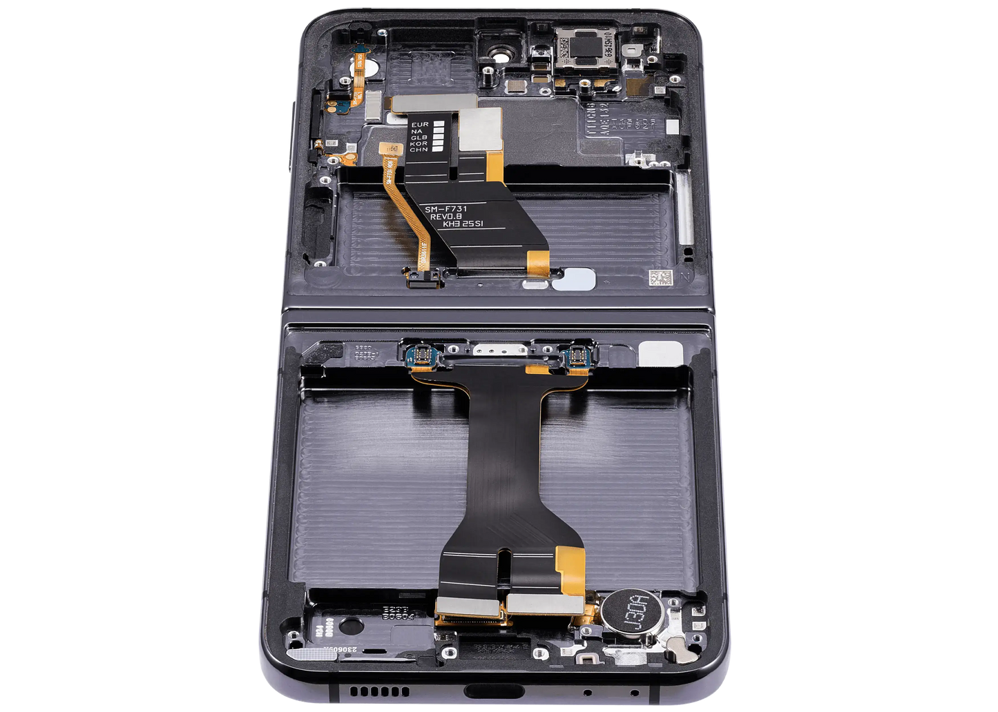 Inner OLED Assembly With Frame Compatible For Samsung Galaxy Z Flip 5 5G (F731) (US & International) (Aftermarket) (Graphite) - View 3 | TechDrip Canada