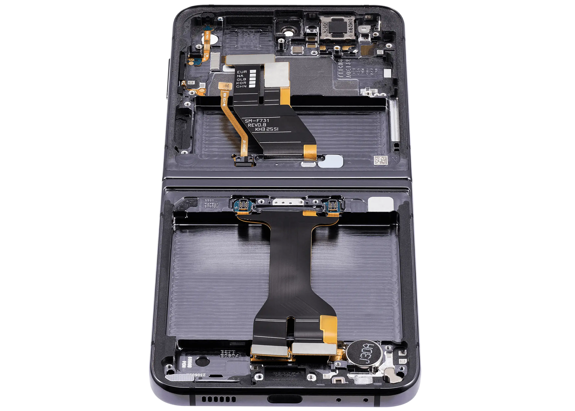 Inner OLED Assembly With Frame Compatible For Samsung Galaxy Z Flip 5 5G (F731) (US & International) (Aftermarket) (Graphite) - View 3 | TechDrip Canada