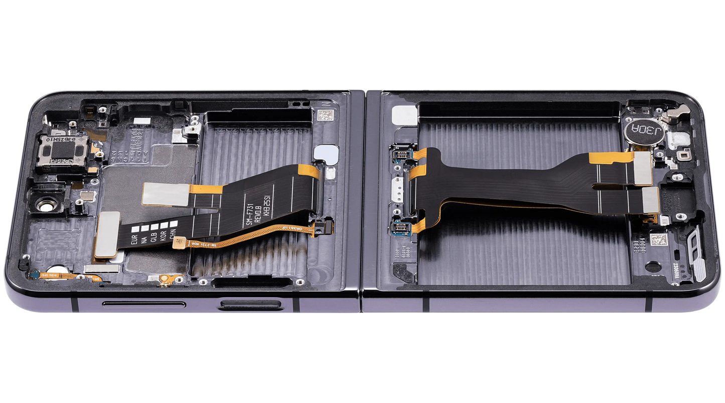 Inner OLED Assembly With Frame Compatible For Samsung Galaxy Z Flip 5 5G (F731) (US & International) (Aftermarket) (Graphite) - View 5 | TechDrip Canada