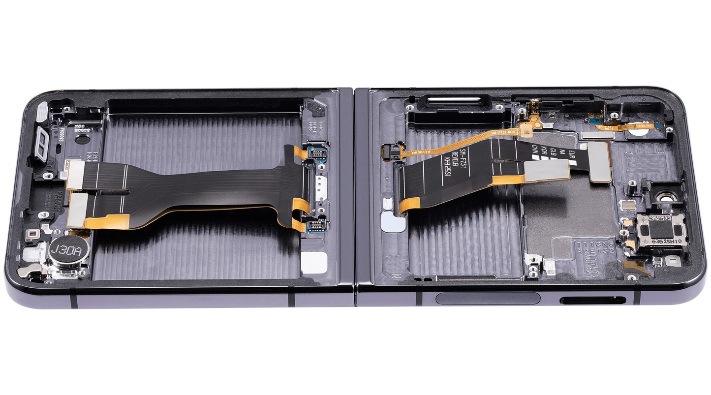 Inner OLED Assembly With Frame Compatible For Samsung Galaxy Z Flip 5 5G (F731) (US & International) (Aftermarket) (Graphite) - View 6 | TechDrip Canada