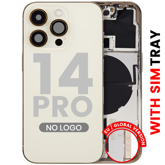 Back Housing W/ Small Parts For iPhone 14 Pro (EU / Global Version) (Aftermarket Plus) (Gold)