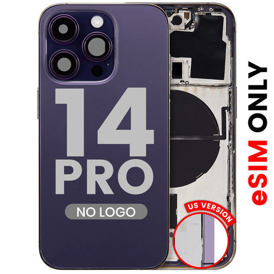 Back Housing W/ Small Parts For iPhone 14 Pro (US Version) (Aftermarket Plus) (Deep Purple)