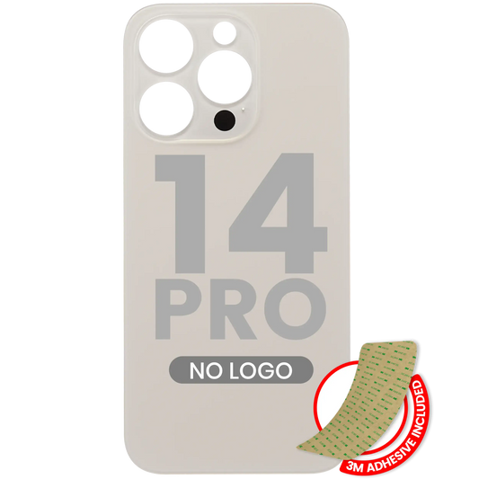 Back Glass With 3M Adhesive For iPhone 14 Pro (No Logo / Large Camera Hole) (Gold)