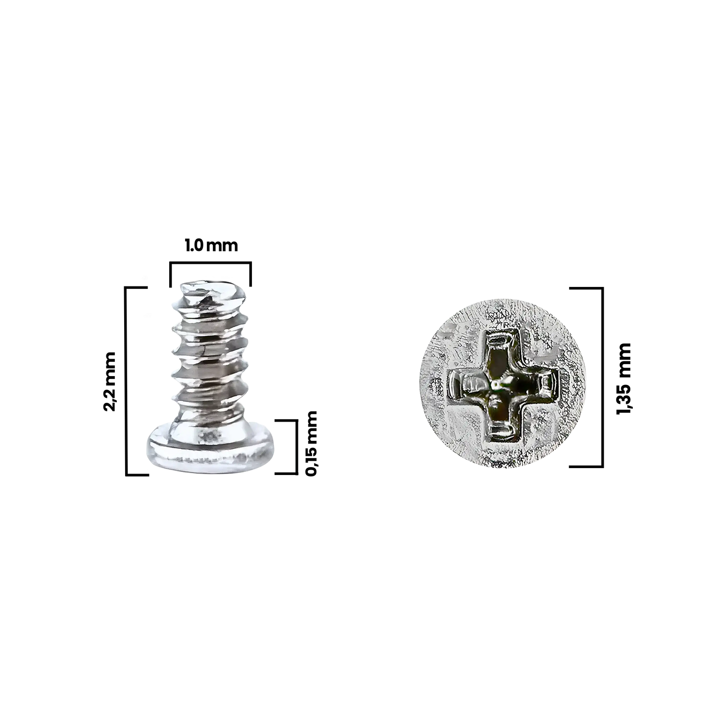 Screw For iPhone 12 Pro / 12 Pro Max (M1.0×1.35×2.2D×0.15T) (30 Pack) (Service Pack)