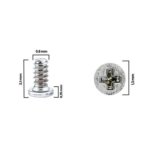 Screw For iPhone 12 Pro / 12 Pro Max (M0.8×1.30×2.1D×0.15T) (30 Pack) (Service Pack)