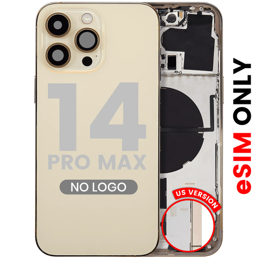 Back Housing W/ Small Parts For iPhone 14 Pro Max (US Version) (Aftermarket Plus) (Gold)