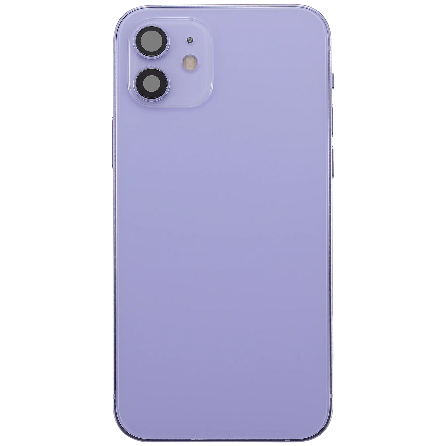Back Housing W/ Charging Port Flex & Small Parts For iPhone 12 (US Version) (Used OEM Pull: Grade A) (Purple)