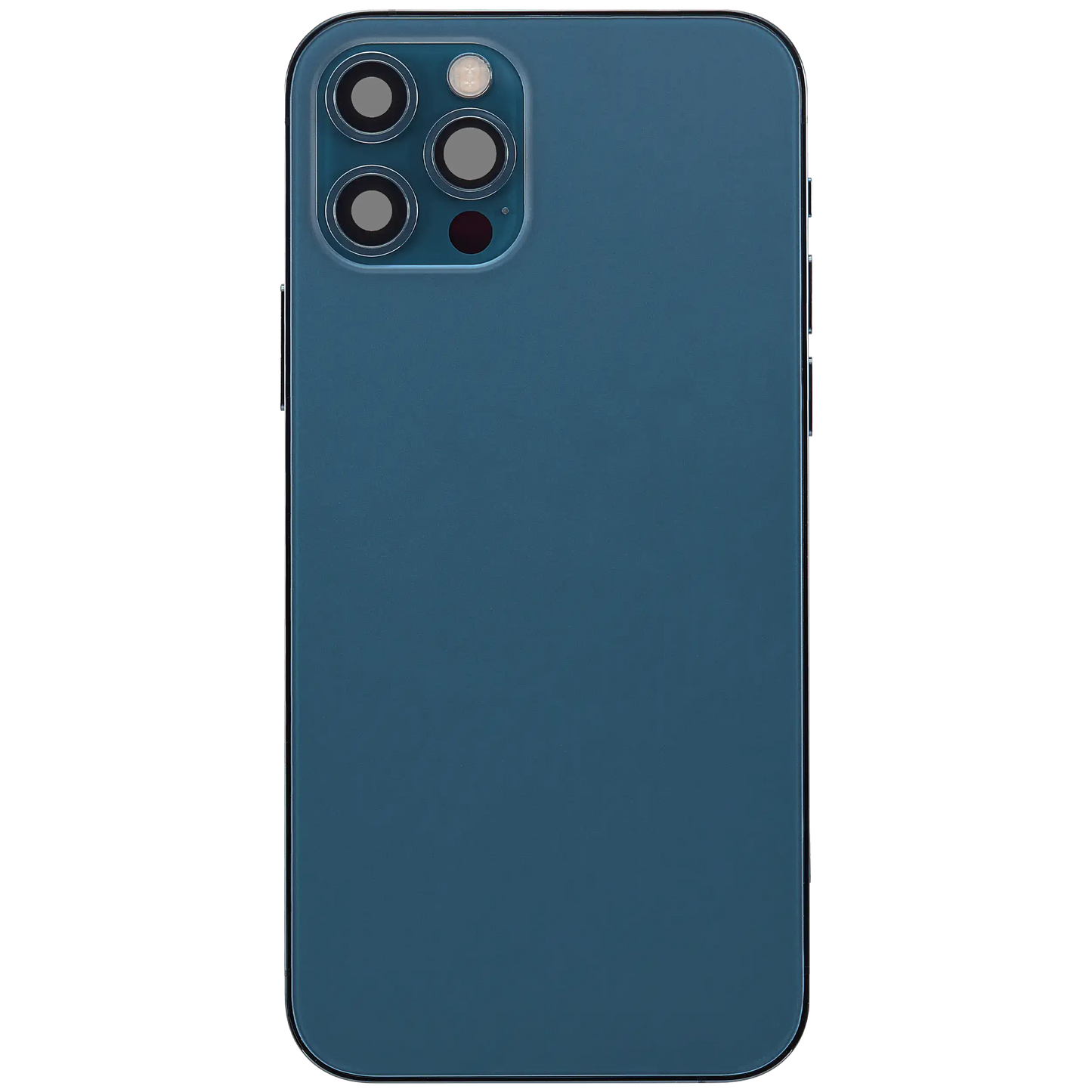 Back Housing W/ Charging Port Flex & Small Parts For iPhone 12 Pro (EU / Global Version) (Used OEM Pull: Grade A) (Pacific Blue)
