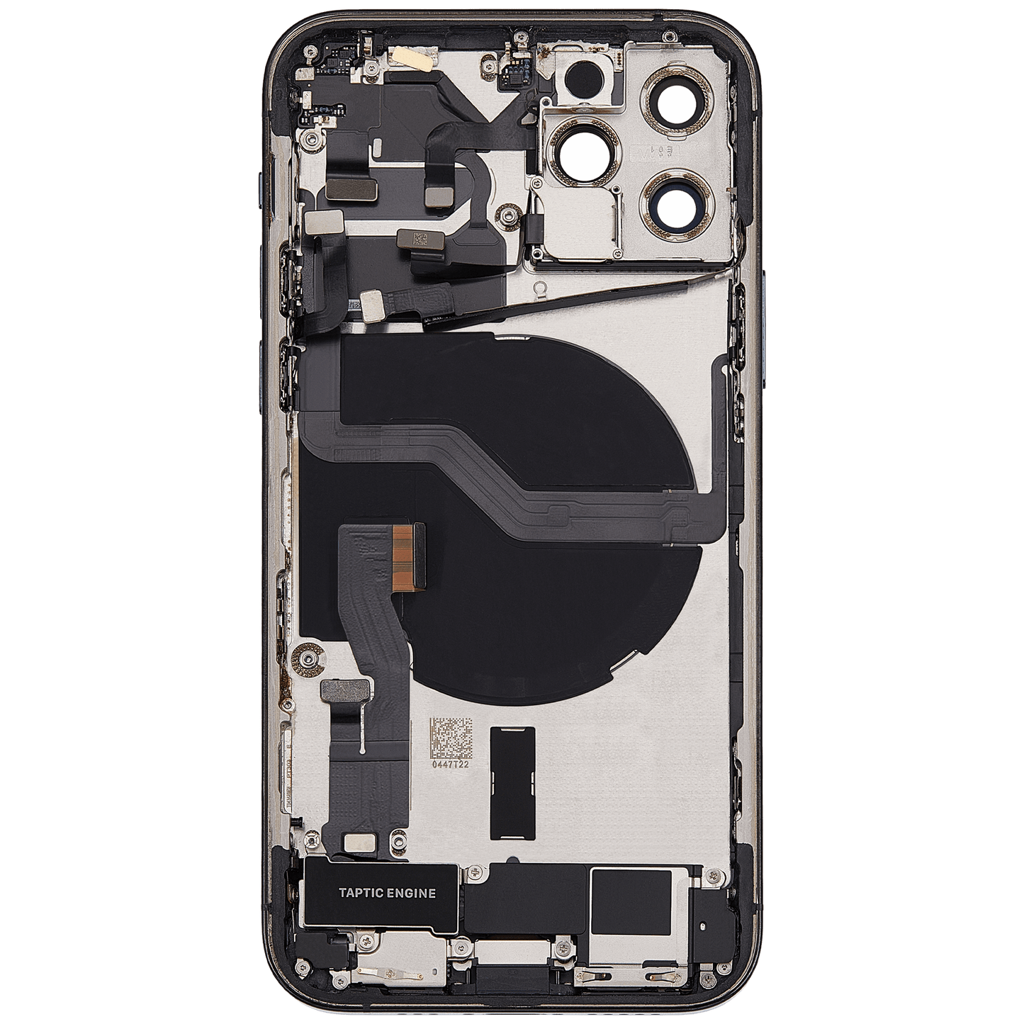 Back Housing W/ Charging Port Flex & Small Parts For iPhone 12 Pro (EU / Global Version) (Used OEM Pull: Grade A) (Pacific Blue)