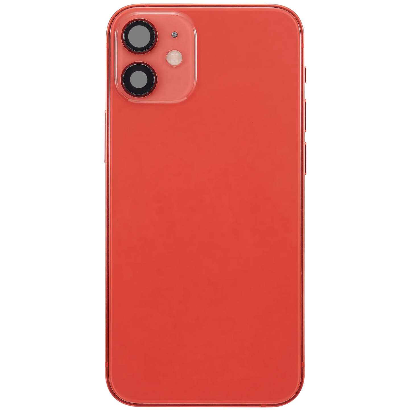Back Housing W/ Charging Port Flex & Small Parts For iPhone 12 Mini (EU / Global Version) (Used OEM Pull: Grade A) (Red)