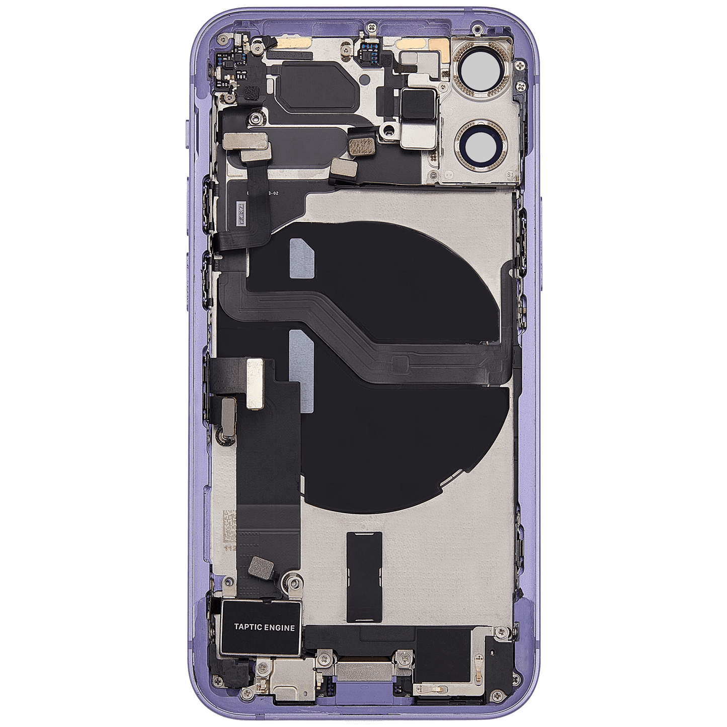 Back Housing W/ Charging Port Flex & Small Parts For iPhone 12 Mini (EU / Global Version) (Used OEM Pull: Grade A) (Purple)