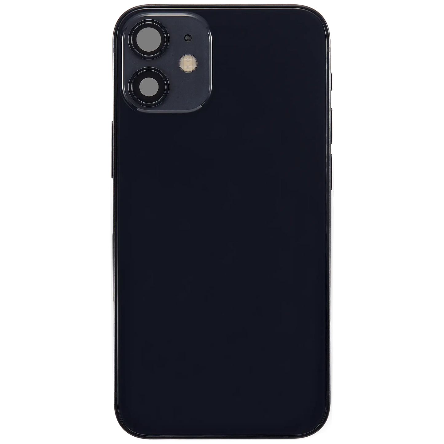 Back Housing W/ Charging Port Flex & Small Parts For iPhone 12 Mini (US Version) (Used OEM Pull: Grade C) (Black)