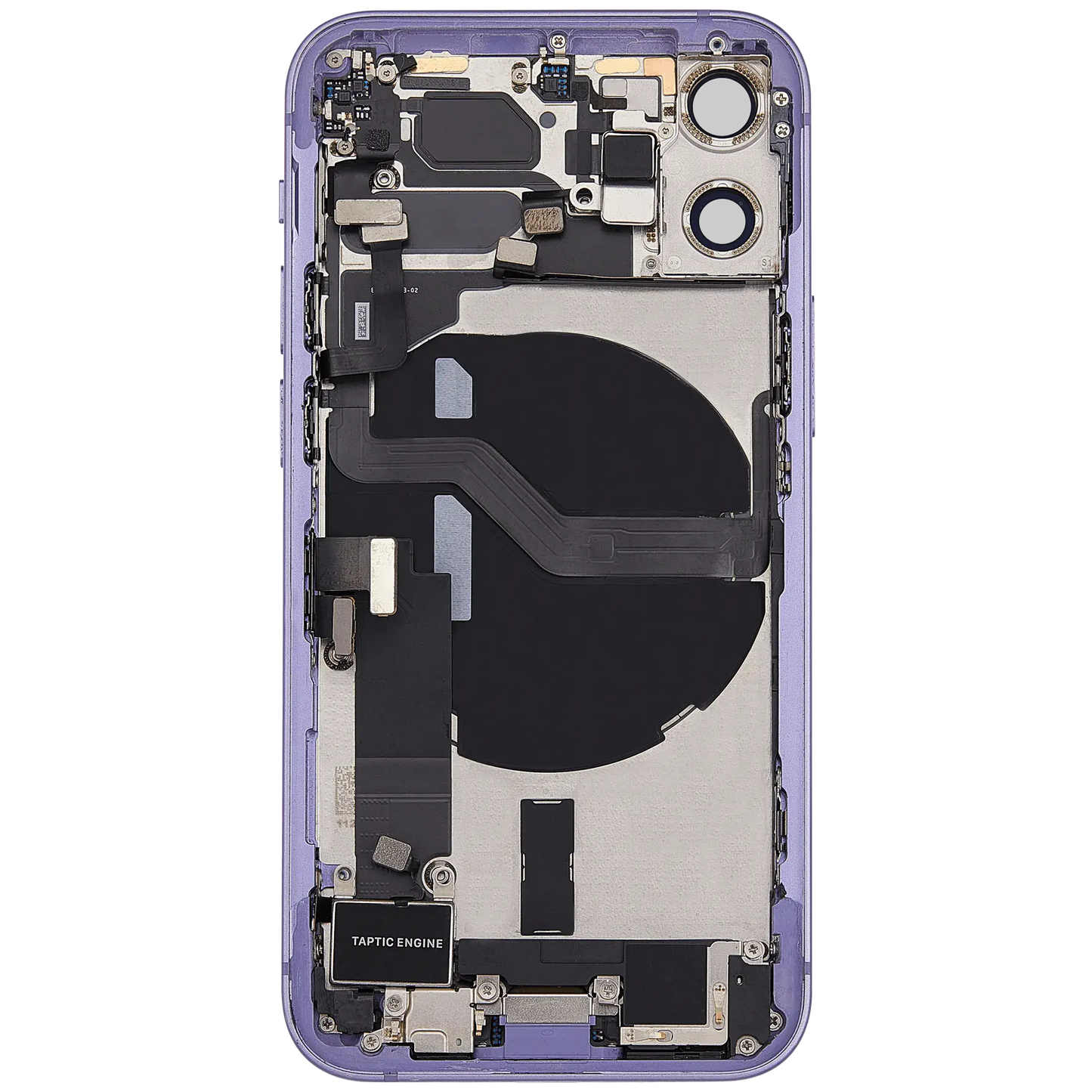 Back Housing W/ Charging Port Flex & Small Parts For iPhone 12 Mini (EU / Global Version) (Used OEM Pull: Grade C) (Purple)