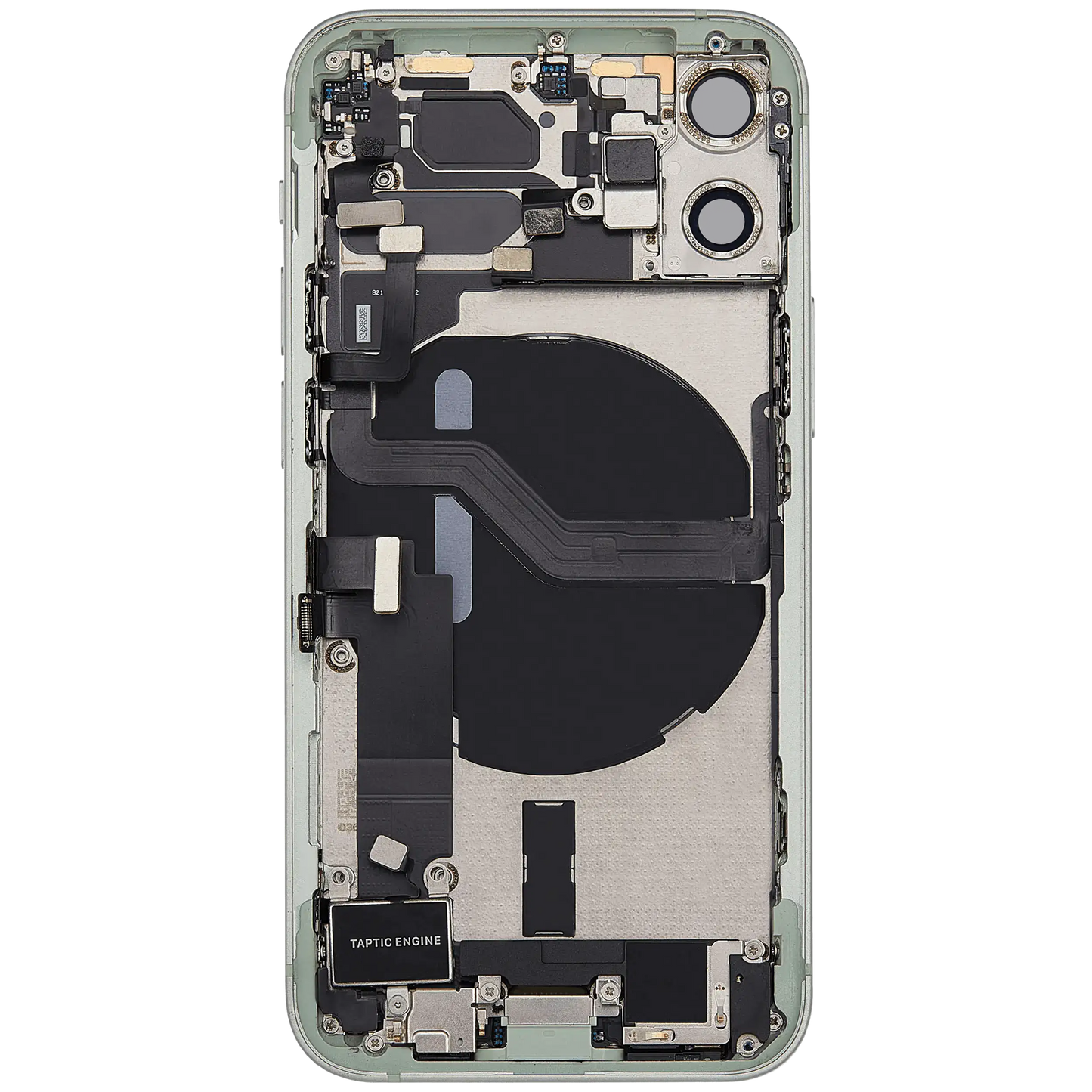 Back Housing W/ Charging Port Flex & Small Parts For iPhone 12 Mini (EU / Global Version) (Used OEM Pull: Grade C) (Green)