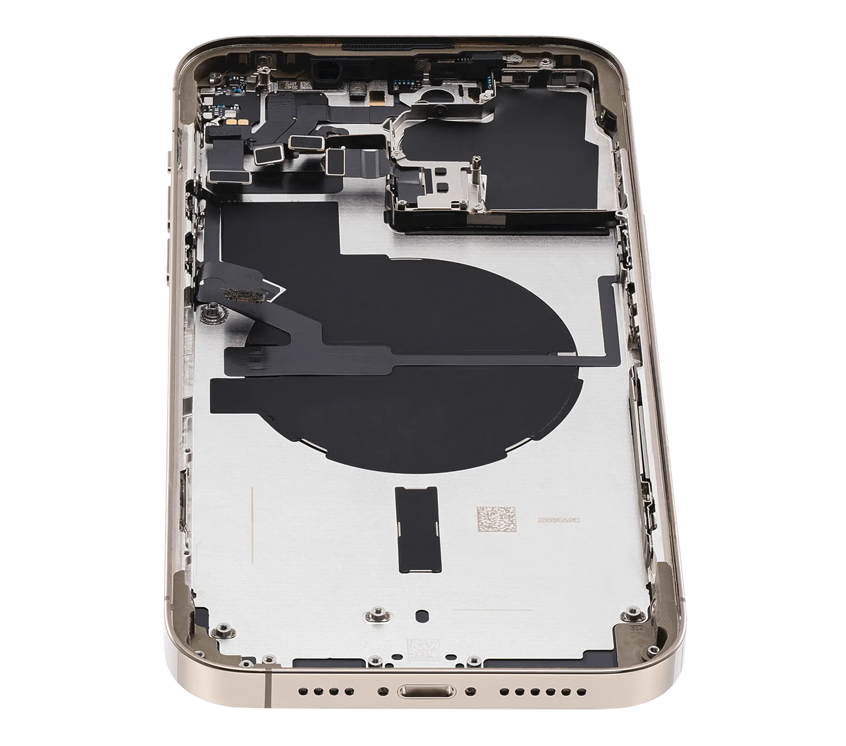Back Housing W/ Small Parts For iPhone 14 Pro Max (US Version) (Used OEM Pull: Grade C) (Gold)