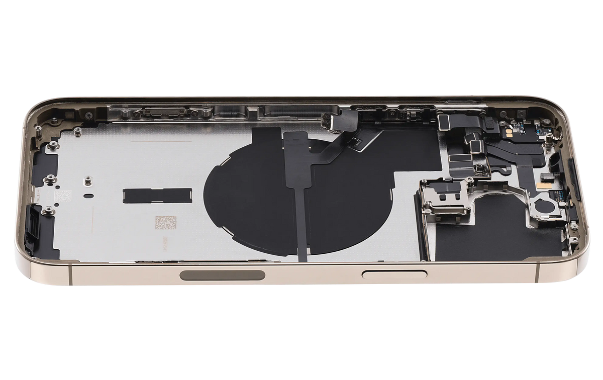 Back Housing W/ Small Parts For iPhone 14 Pro Max (US Version) (Used OEM Pull: Grade C) (Gold)