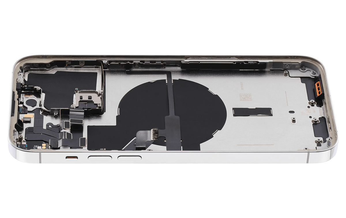 Back Housing W/ Small Parts For iPhone 14 Pro Max (US Version) (Used OEM Pull: Grade B) (Silver)