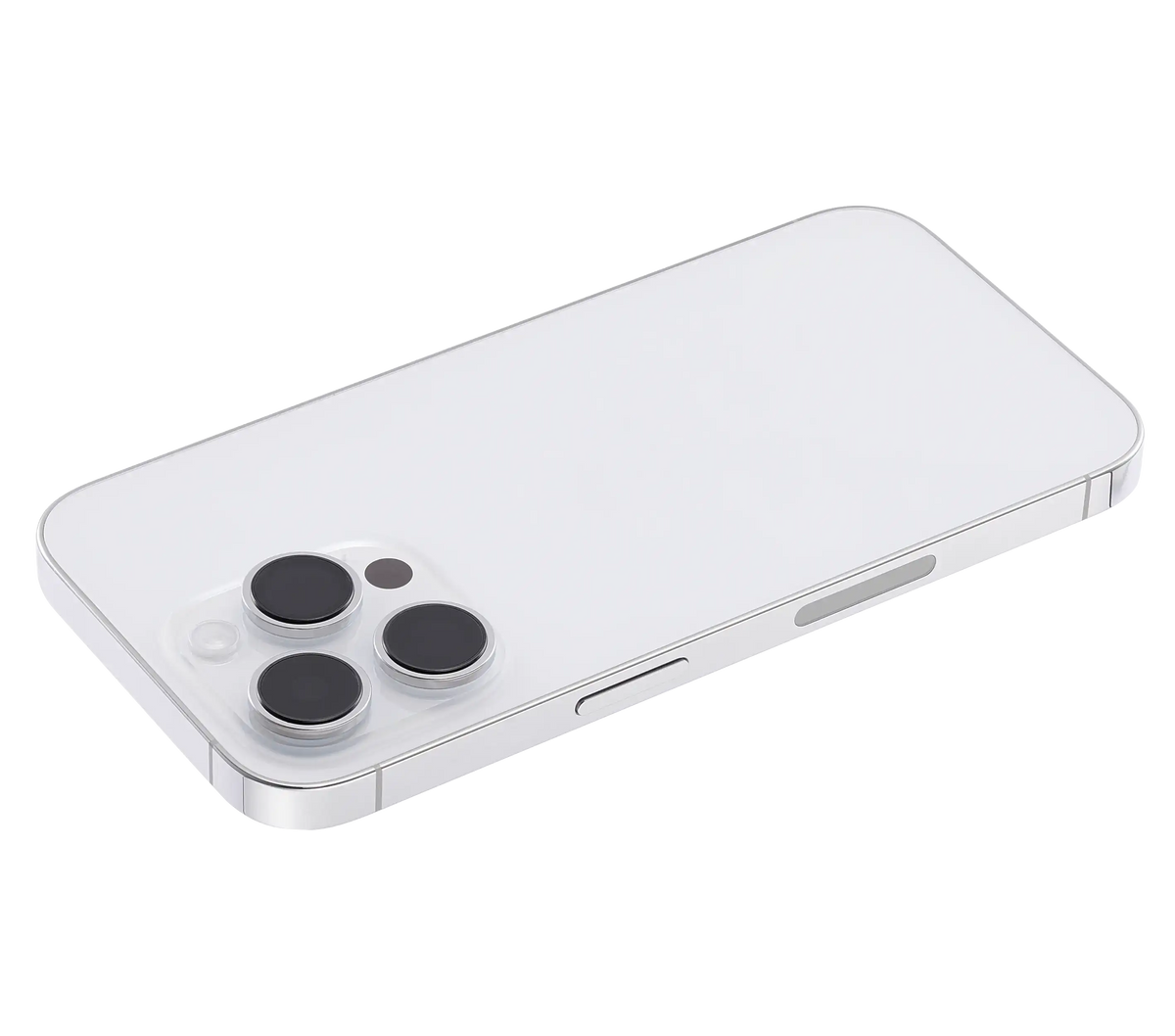 Back Housing W/ Small Parts For iPhone 14 Pro (US Version) (Used OEM Pull: Grade C) (Silver)