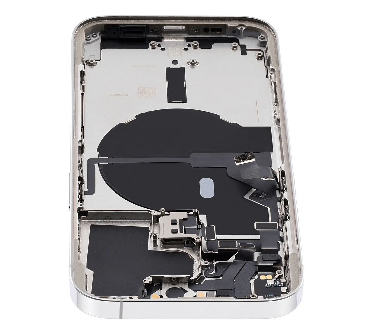 Back Housing W/ Small Parts For iPhone 14 Pro (US Version) (Used OEM Pull: Grade C) (Silver)