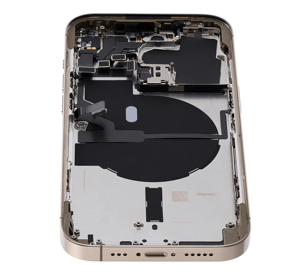 Back Housing W/ Small Parts For iPhone 14 Pro (US Version) (Used OEM Pull: Grade C) (Gold)