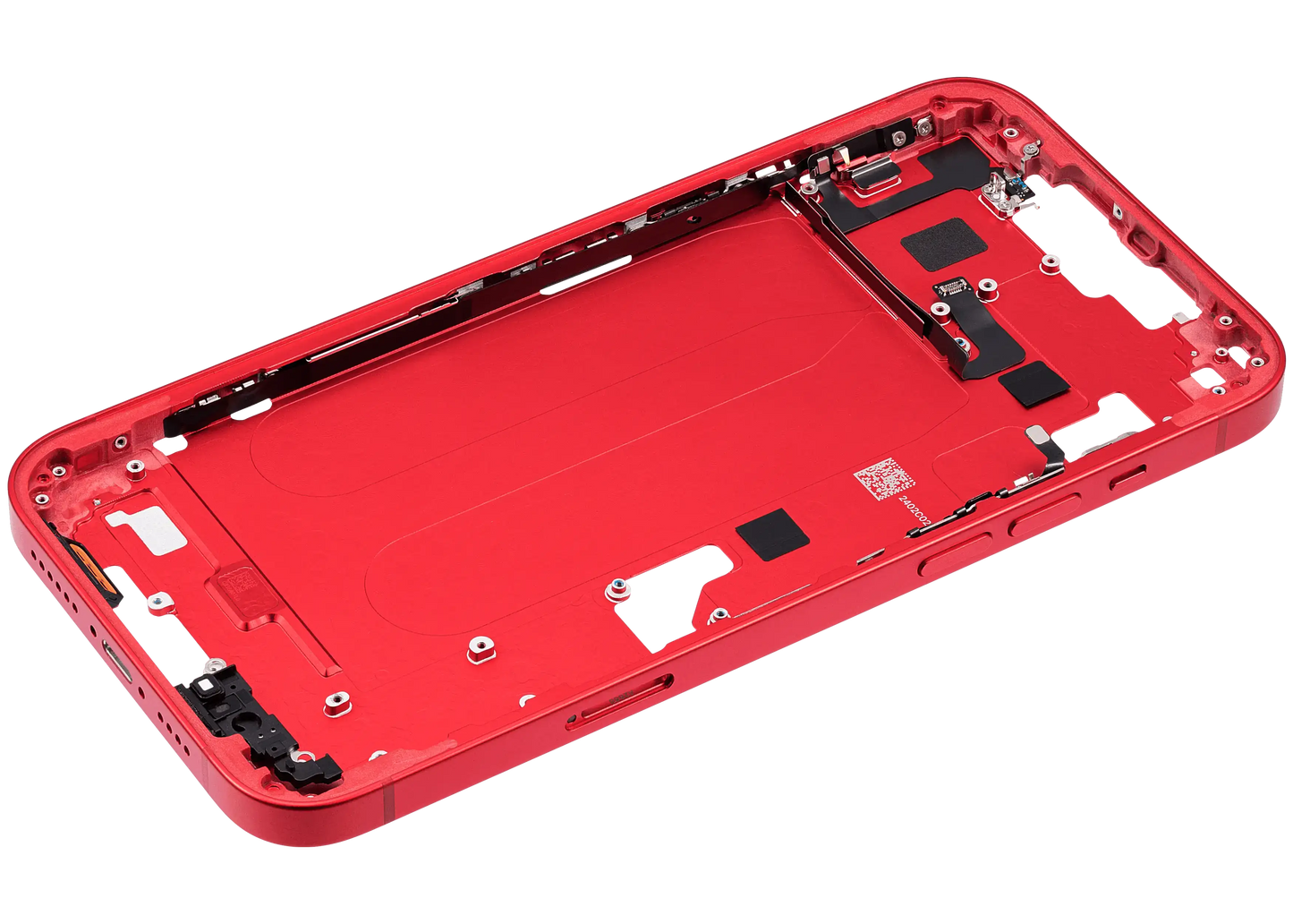 Mid-Frame Housing W/ Small Parts For iPhone 14 Plus (EU / Global Version) (Used OEM Pull: Grade C) (Red)