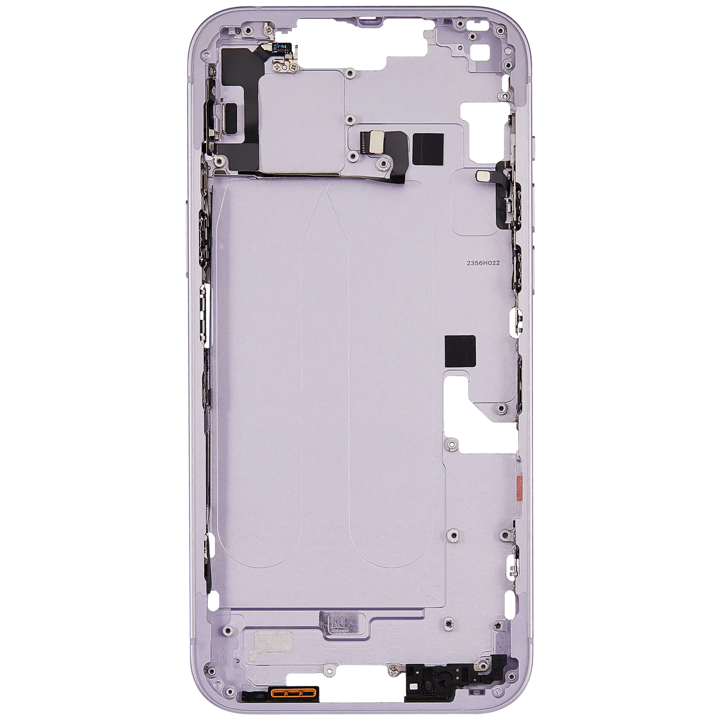 Mid-Frame Housing W/ Small Parts For iPhone 14 Plus (EU / Global Version) (Used OEM Pull: Grade C) (Purple)