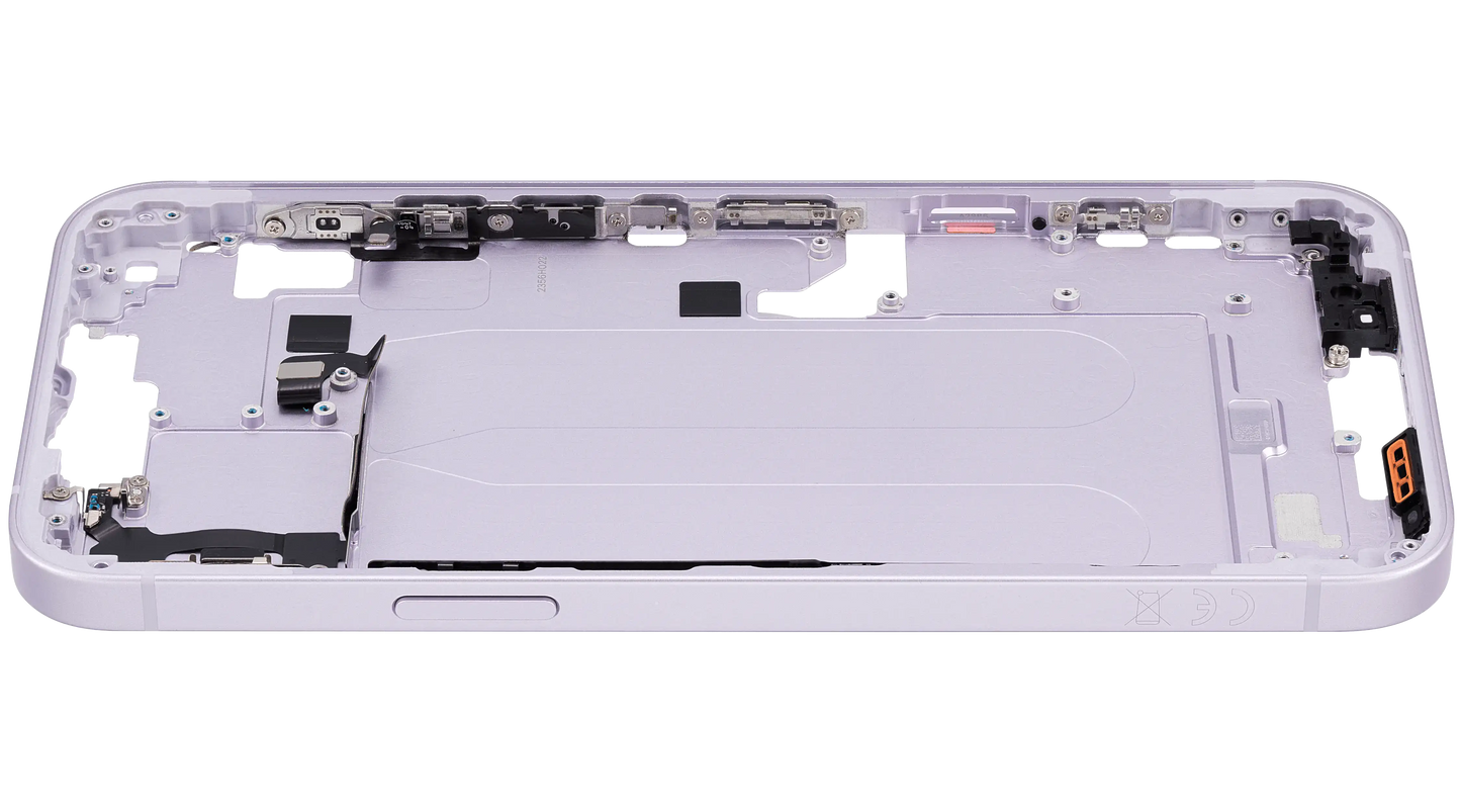 Mid-Frame Housing W/ Small Parts For iPhone 14 Plus (EU / Global Version) (Used OEM Pull: Grade C) (Purple)