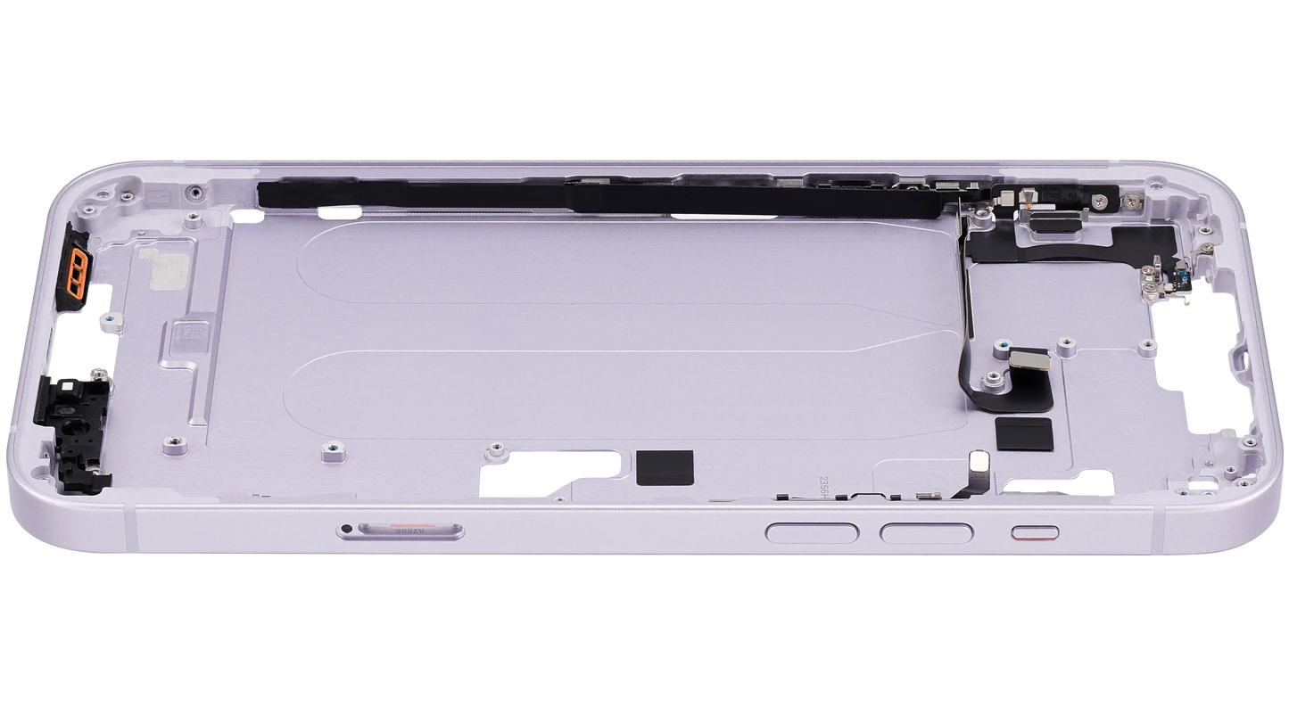 Mid-Frame Housing W/ Small Parts For iPhone 14 Plus (EU / Global Version) (Used OEM Pull: Grade C) (Purple)
