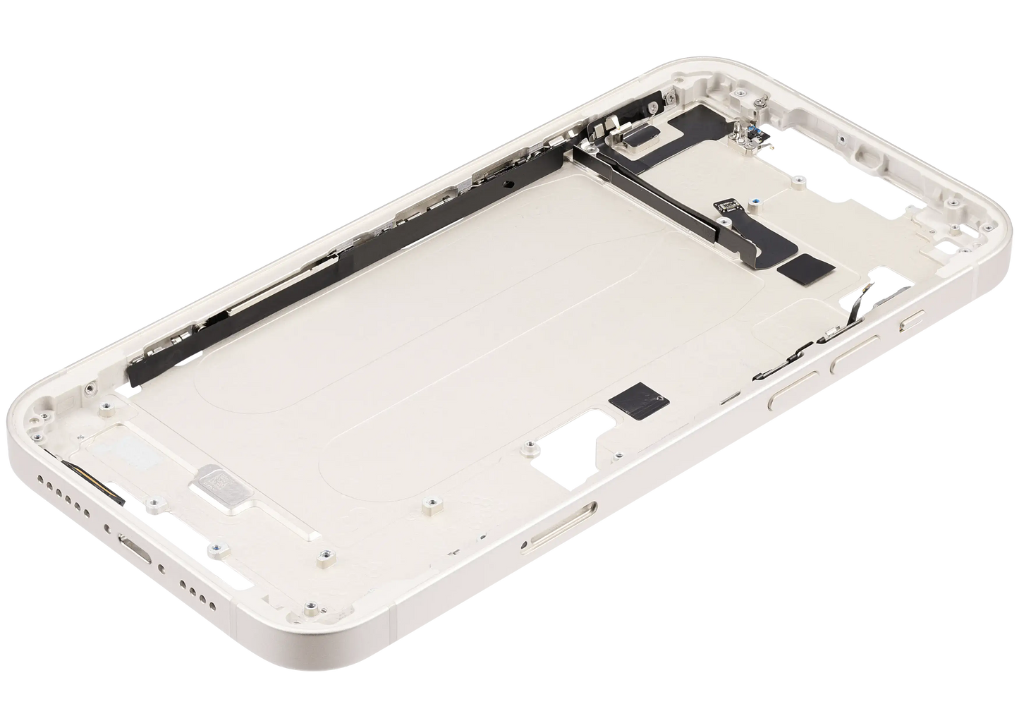Mid-Frame Housing W/ Small Parts For iPhone 14 Plus (EU / Global Version) (Used OEM Pull: Grade B) (Starlight)