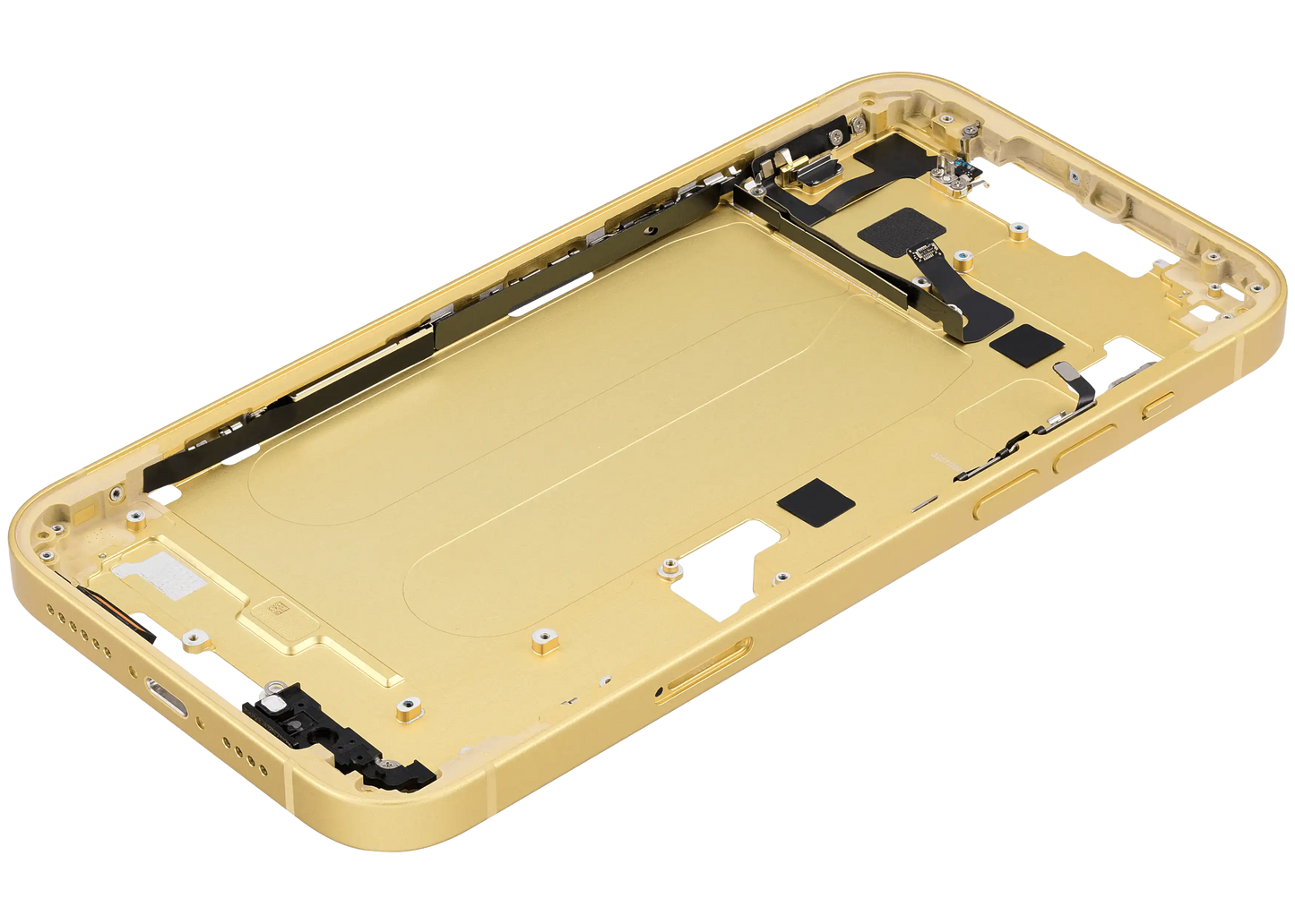 Mid-Frame Housing W/ Small Parts For iPhone 14 Plus (EU / Global Version) (Used OEM Pull: Grade B) (Yellow)