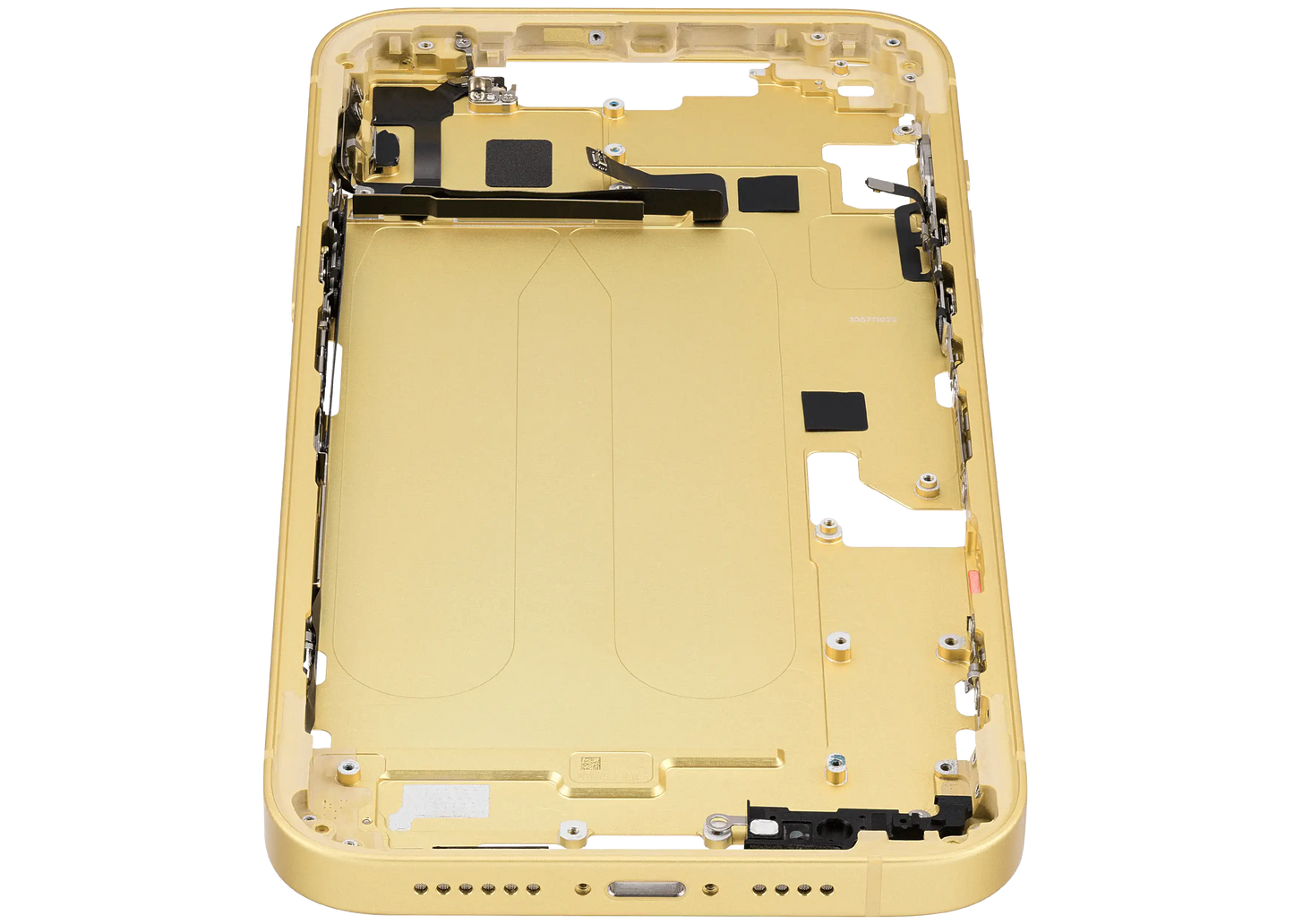 Mid-Frame Housing W/ Small Parts For iPhone 14 Plus (EU / Global Version) (Used OEM Pull: Grade B) (Yellow)