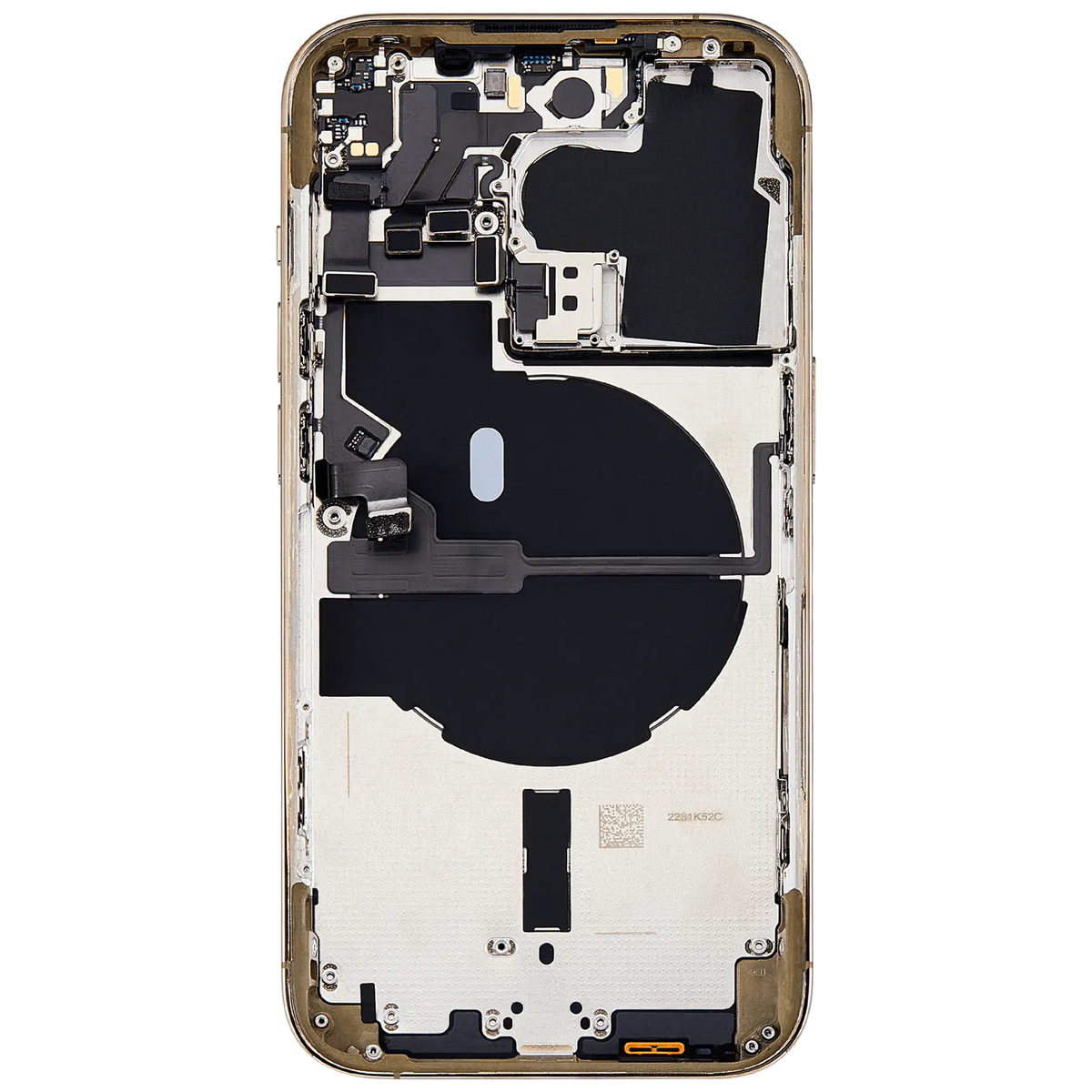 Back Housing W/ Small Parts For iPhone 14 Pro (US Version) (Used OEM Pull: Grade B) (Gold)