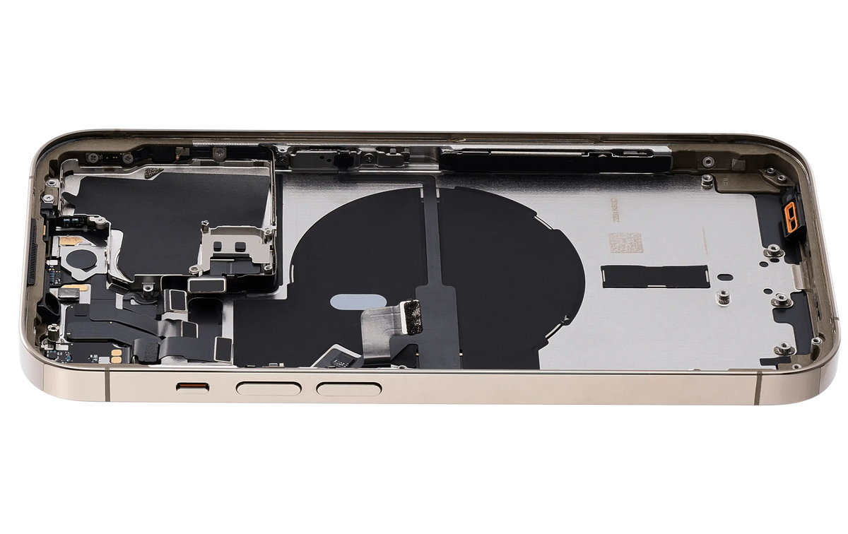 Back Housing W/ Small Parts For iPhone 14 Pro (US Version) (Used OEM Pull: Grade B) (Gold)