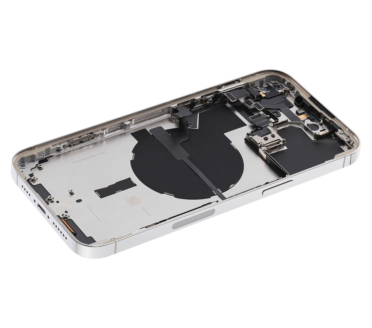 Back Housing W/ Small Parts For iPhone 14 Pro Max (US Version) (Used OEM Pull: Grade C) (Silver)