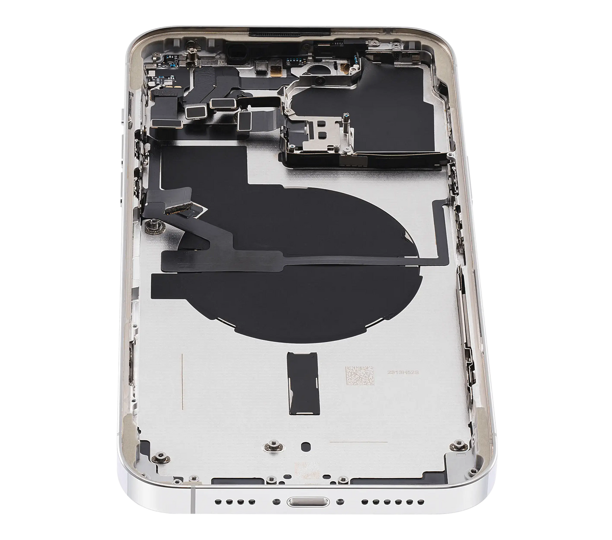 Back Housing W/ Small Parts For iPhone 14 Pro Max (US Version) (Used OEM Pull: Grade C) (Silver)