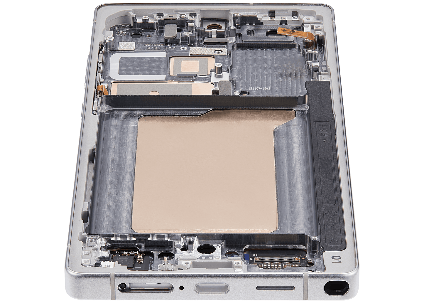 OLED Assembly With Frame For Samsung Galaxy S25 Ultra 5G (Aftermarket Plus) (US & International) (Titanium White Silver)