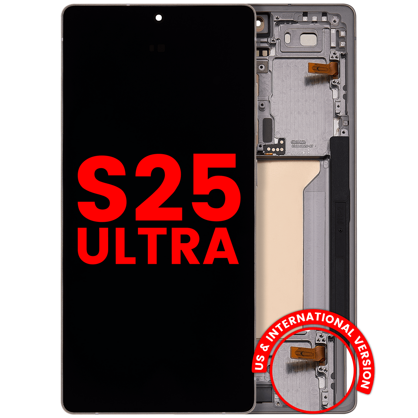 OLED Assembly With Frame For Samsung Galaxy S25 Ultra 5G (Aftermarket Plus) (US & International) (Titanium Pink Gold / Jade Green / Grey)