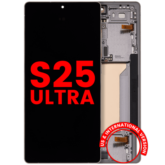 OLED Assembly With Frame For Samsung Galaxy S25 Ultra 5G (Aftermarket Plus) (US & International) (Titanium Pink Gold / Jade Green / Grey)