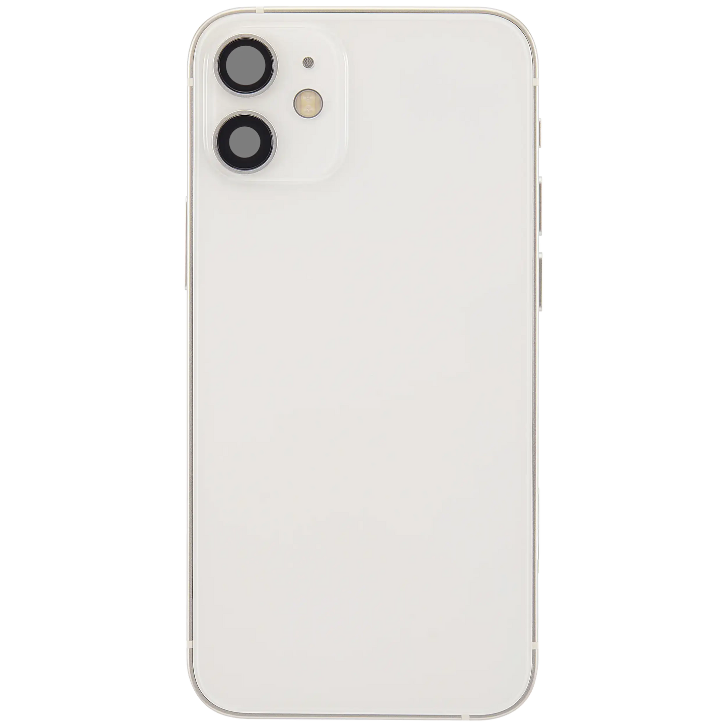 Back Housing W/ Charging Port Flex & Small Parts For iPhone 12 Mini (EU / Global Version) (Used OEM Pull: Grade B) (White)